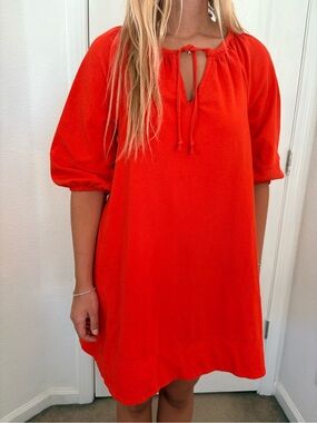 Anthropologie Bright orange Mini Dress